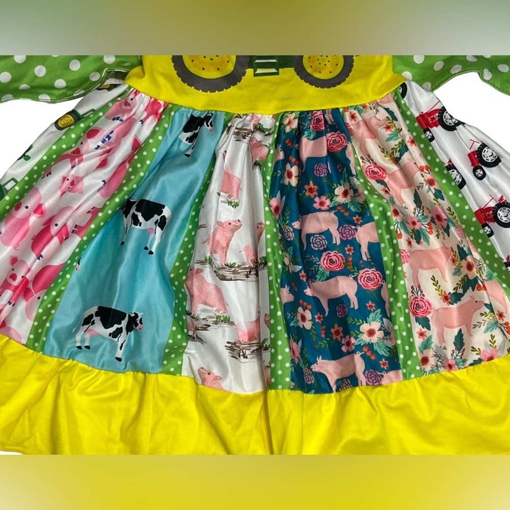 NEW Boutique Girl’s Farm Animals Summer Dress size 12/18 Months - Picture 6 of 10